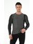 Kol Beden Parçalı Fitil Desen Sıfır Yaka Slim Fit Spor Triko Kazak 2