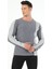 Kol Beden Parçalı Fitil Desen Sıfır Yaka Slim Fit Spor Triko Kazak 3