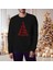 Erkek Siyah Oversize Kalın İçi Polarlı Kırmızı We Wısh You A Merry Chrıstmas Yazılı Sweatshirt 1