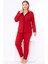 Büyük Beden Gömlek Uzun Kol Pijama Takımı 1