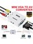 Ξ Ny Ue Zhang 2x VGA Av Mini Dönüştürücü Ölçekleyici Adaptör Desteği 1080P VGA2AV Dönüştürücü Pc'den Tv'ye Hd Bilgisayardan Tv'ye (Yurt Dışından) 1