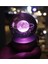 Dekoratif 3D Samanyolu Temalı Satürn Kız Işıklı Cam Küre Kristal Saturn Küre 4
