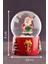 Noel Baba Merry Christmas Tasarımlı 9 cm Orta Boy Işıklı Kar Küresi 1b 1