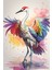 Renkli Baskılı Sayılarla Boyama Hobi Seti (Çerçeveli) 50X65 Cm: Renkli Kuş 1