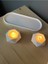 Geometrik Tealight Beton Mumluk, Oval Tabaklı Dekoratif Hediyelik Set Ham Beyaz 2