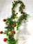 Yılbaşı Süsü Işıklı Yeşil Garland Kokina Meyveli Çam Dalı Hazır Süslü Dekor Şömine Süs 2.5 Metre 2