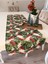 Runner Kokina Çiçekli Yılbaşı Noel Yeşil Kırmızı Dikdörtgen 43X140 cm Christmas Sofra Newyear Ranır 1