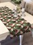 Runner Kokina Çiçekli Yılbaşı Noel Yeşil Kırmızı Dikdörtgen 43X140 cm Christmas Sofra Newyear Ranır 5