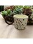Ponsetya Ceramic & Lilies Atelier Kahverengi Bohem Dal Desen Puantiyeli El Yapımı Mug Kupa 260 ml 4