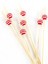 Kırmızı Boncuk Kürdan 50 Adet 12 cm Muffin Cupcake Pasta Süsü Yılbaşı Yeni Yıl Kürdanı 2