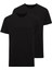 Erkek Battal Siyah 2'li Yuvarlak Yaka T-Shirt 90002 2