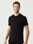 Erkek Battal Siyah 2'li Yuvarlak Yaka T-Shirt 90002 3