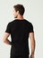 Erkek Battal Siyah 2'li V Yaka T-Shirt 90001 1