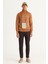 ALTINYILDIZ CLASSICS Erkek Kahverengi Slim Fit Dar Kesim Yan Cep Pamuklu Esnek Rahat Armürlü Pantolon 4