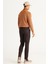 ALTINYILDIZ CLASSICS Erkek Kahverengi Slim Fit Dar Kesim Yan Cep Pamuklu Esnek Rahat Armürlü Pantolon 5