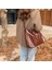 Yağ Mumu Deri Niş Tasarım Kadın Kore Çok Yönlü Omuz Büyük Kapasiteli Crossbody Çanta (Yurt Dışından) 2