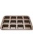 12 Bardak Kare Mini Ekmek Burger Muffin Kek Kalıbı Ev Yapışmaz Fırın Tepsisi Fırın Tepsileri Pasta Aracı (Altın) (Yurt Dışından) 2