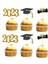 48PCS 2023 Yıl Altın Mezuniyet Cupcake Toppers, Yemek Dekoru/mezuniyet Grad Cap Parti/mini Insert (Yurt Dışından) 1