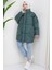 Oversize Torba Cep Şişme Mont Yeşil HM2317 1