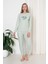 Fwn 4006 Interlok Kışlık Bulut Desenli Kadın Pijama Takımı 4