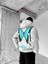 Oversize Butterfly Baskılı Hoodie Gri 4