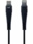 HT-80 İp Örgü 100 Cm Lightning Data Kablo (Siyah) NT-21502 1