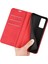 Xiaomi Için 12 Lite Cilt Dokunuş Hissi Folio Flip Pu Deri+Tpu Çift Katman Koruma Telefon Kılıfı Standı Cüzdan Stili Kabuk-Kırmızı (Yurt Dışından) 2