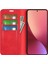 Xiaomi Için 12 Lite Cilt Dokunuş Hissi Folio Flip Pu Deri+Tpu Çift Katman Koruma Telefon Kılıfı Standı Cüzdan Stili Kabuk-Kırmızı (Yurt Dışından) 3