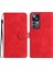 Xiaomi 12T 5G/12T Pro 5g/redmi K50 Ultra Stand Telefon Kılıf Çiçekleri Baskılı Pu Deri Cüzdan Kapak-Kırmızı (Yurt Dışından) 1