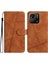 Xiaomi Için Redmi 10A Cep Telefonu Kılıf Cüzdan Cilt Touch Hissed Hisset Retro Pu Deri Dikiş Hattı Dekor Telefon Kapak Kahverengi (Yurt Dışından) 1