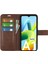 Xiaomi Için Redmi A1 4g/a2 4g Buzağı Dokusu Pu Deri Deri Telefon Stand Cüzdan Kılıfı Kare Manyetik Kıta Şok Geçirmez Kapak-Kahverengi (Yurt Dışından) 2