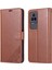 Xiaomi Için Redmi K50 PRO/K50 Cüzdan Telefon Kılıfı Dokulu Pu Deri Foli Flip Kitap Kapağı Tpu Şok Geçirmez Stand Case-Brown (Yurt Dışından) 1