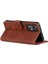 Xiaomi Için 12 Lite 5g Pu Deri Folio Flip Telefon Kapağı Anti-Drop Koruma Standı Cüzdan Case-Brown (Yurt Dışından) 5