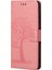 Xiaomi 12T 5g/redmi K50 Ultra 5G/12T Pro 5g Pu Deri Deri Baskılı Baykuş Ağacı Desen Kılıf Anti-Çizelge Cüzdan Stand Manyetik Toka Kapak-Pembe (Yurt Dışından) 4