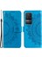 Xiaomi Için Poco F4 5g/redmi K40S 5g Baskılı Mandala Çiçek Desen Kılıf Katlama Standı Pu Deri Cüzdan Koruyucu Kapak Kılıf Mavisi ile (Yurt Dışından) 1