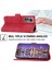 Dierfeng Df-03 Xiaomi Için 12 Lite 5g Deri Telefon Kılıf Cüzdan Çizgileri Baskılı Desen Telefon Stand Kapak Kırmızı (Yurt Dışından) 4