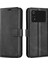 Xiaomi Için Poco M4 Pro 4g Manyetik Kıta Dokulu Pu Deri Kılıf Cüzdan Stand Flip Telefon Kapağı Black (Yurt Dışından) 1