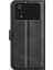 Xiaomi Için Poco M4 Pro 4g Manyetik Kıta Dokulu Pu Deri Kılıf Cüzdan Stand Flip Telefon Kapağı Black (Yurt Dışından) 3