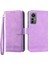 Dierfeng Df-03 Xiaomi Için 12 Lite 5g Deri Telefon Kılıfı Cüzdan Çizgileri Baskılı Desen Telefon Stand Kapak Morası (Yurt Dışından) 1
