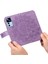 Xiaomi 12T 5g/redmi K50 Ultra 5G/12T Pro 5g Stand Cüzdan Pu Deri Kılıf Çiçeği Baskı Anti Kıvlatıcı Telefon Kapağı Strap-Purple ile (Yurt Dışından) 5