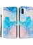 Xiaomi Için Redmi A1 4g / A2 4g Mermer Desen Baskı Telefon Kılıfı Pu Deri Stand Cüzdan Damla Geçirmez Kapak Pembe / Yeşil (Yurt Dışından) 1
