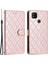Xiaomi Için Redmi 10A Pu Deri Deri Flip Stand Dolap Dikiş Hattı Rhombus Cüzdan Telefon Kılıfı Golü Altın (Yurt Dışından) 1