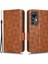 Xiaomi 12T 5g/redmi K50 Ultra 5g, Baskılı Üçgen Desen Pu Deri Cüzdan Stand Folio Flip Koruyucu Kapak Kahverengi (Yurt Dışından) 1