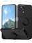Xiaomi 12T 5g/redmi K50 Ultra 5g Yüzük Kickstand Sıvı Silikon Telefon Kılıfı Cep Telefonu Kapak Lanyard-Black (Yurt Dışından) 1
