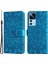 Xiaomi 12T 5g/redmi K50 Ultra 5G/12T Pro 5g Pu Deri Ayçiçeği Baskılı Stand Telefon Kılıfı Manyetik Kapak El Strap-Blue (Yurt Dışından) 1