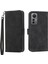 Xiaomi Için Dierfeng Df-03 12T 5g/redmi K50 Ultra 5g Çizgileri Baskılı Deri Kılıf Stand Cep Telefonu Kapak Black (Yurt Dışından) 1