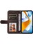Xiaomi Için Poco C40 4g Ağaç Desen Metal Düğmesi Cilt-Touch Pu Deri Kılıf Cüzdan Stil Çizgileri Baskılı Manyetik Flip Stand Kapağı Strap-Brown (Yurt Dışından) 2