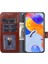Xiaomi Için Redmi A1 4g/a2 4g Fermuar Cep Pu Deri Deri Stand Cüzdan Kılıfı Folio Flip Şok Geçirmez Telefon Kapağı Kullanışlı Kayış-Kahverengi (Yurt Dışından) 2