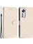 Xiaomi Için 12 Lite 5g Cüzdan Stand Dikiş Çizgisi Rhombus Deri Kılıf Anti-Düşme Telefonu Kapak-Beyaz (Yurt Dışından) 1