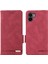 Xiaomi Için Redmi A1 4g/a2 4g Pu Deri Cüzdan Telefon Kılıfı Donanım Dekor Manyetik Kapatma Stand Folio Şok Geçirmez Tam Koruma Kapak-Kırmızı (Yurt Dışından) 2